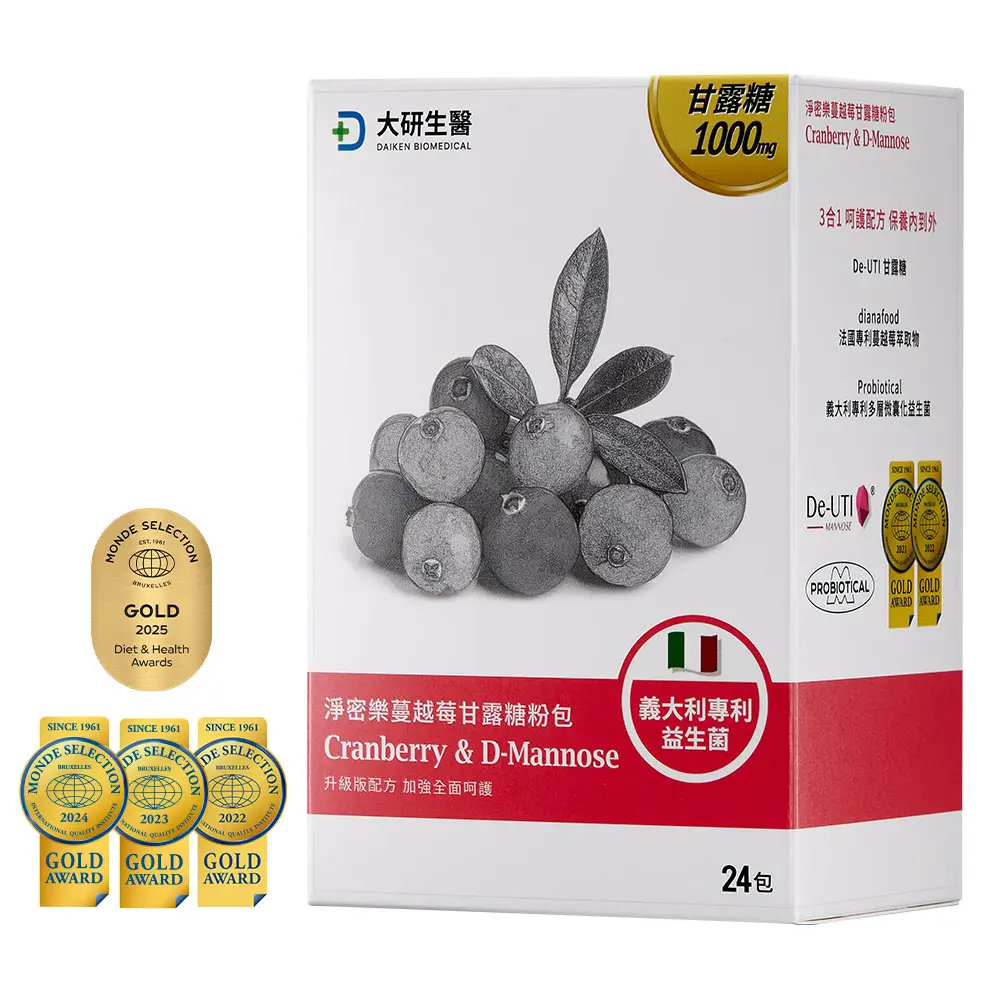大研生醫-淨密樂甘露糖蔓越莓益生菌